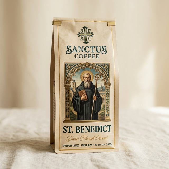 St. Benedict - Dark French Roast coffee bag